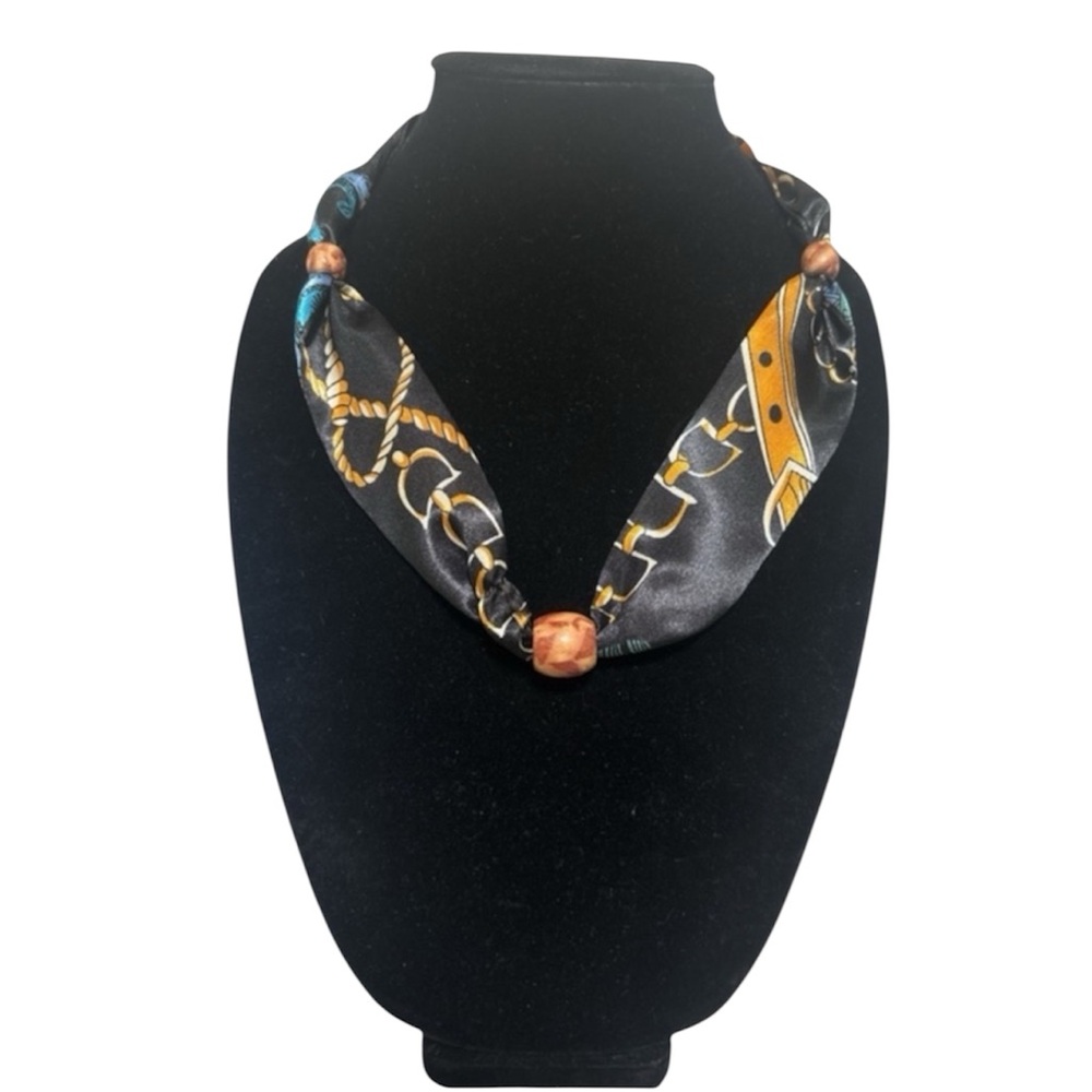 (#20) Handmade Black and Gold Necklace